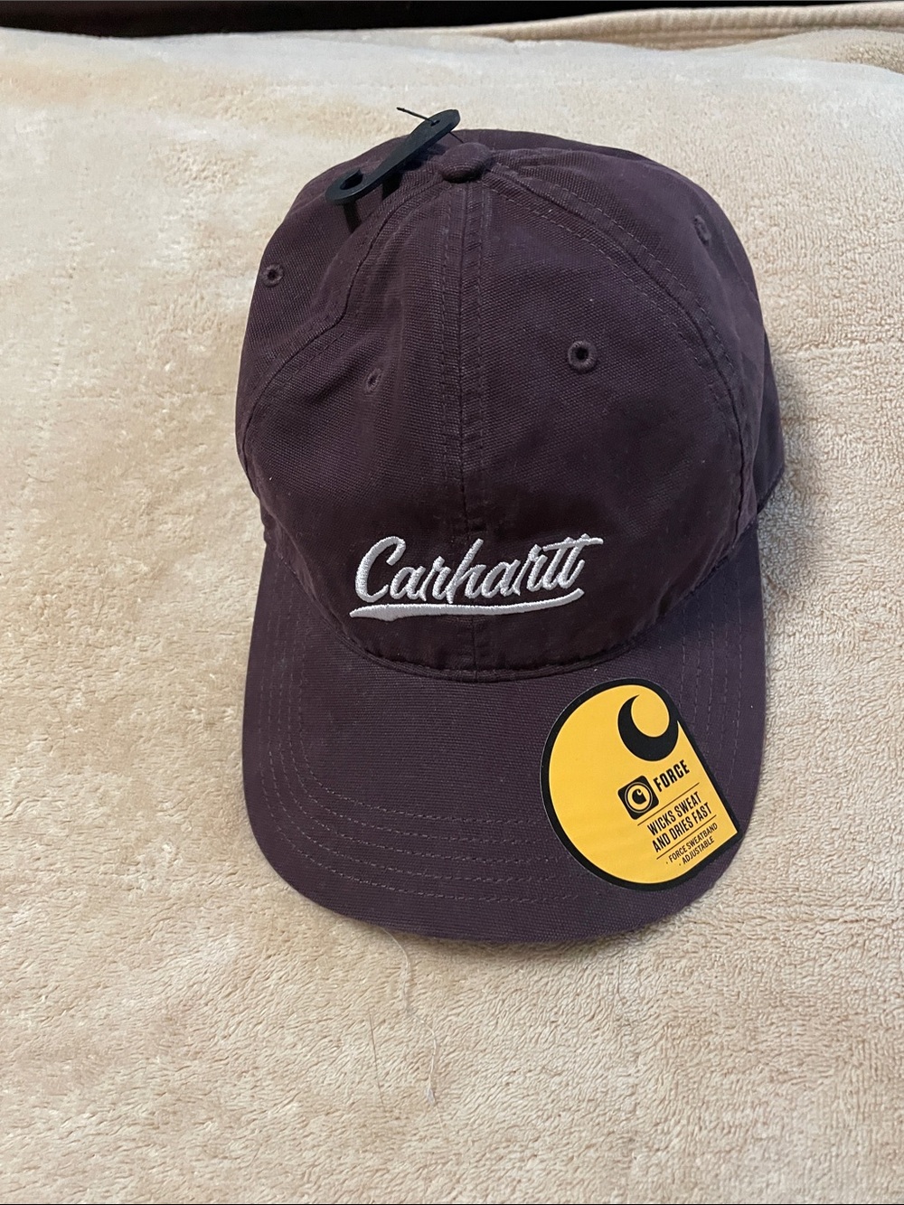 Carhartt Dark Brown Script Logo Cap